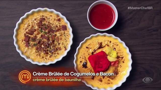 Jurados comparam crème brûlée de bacon, do João, a ovos mexidos