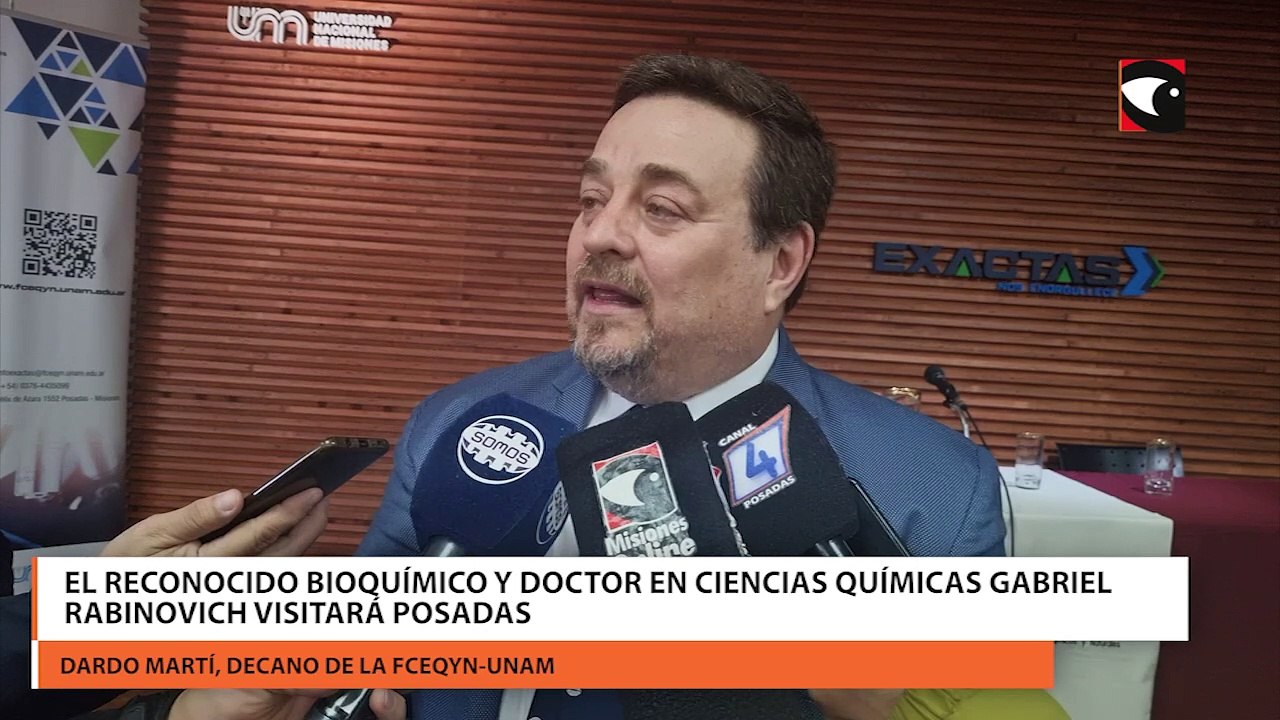 El reconocido bioquímico y Doctor en Ciencias Químicas Gabriel ...