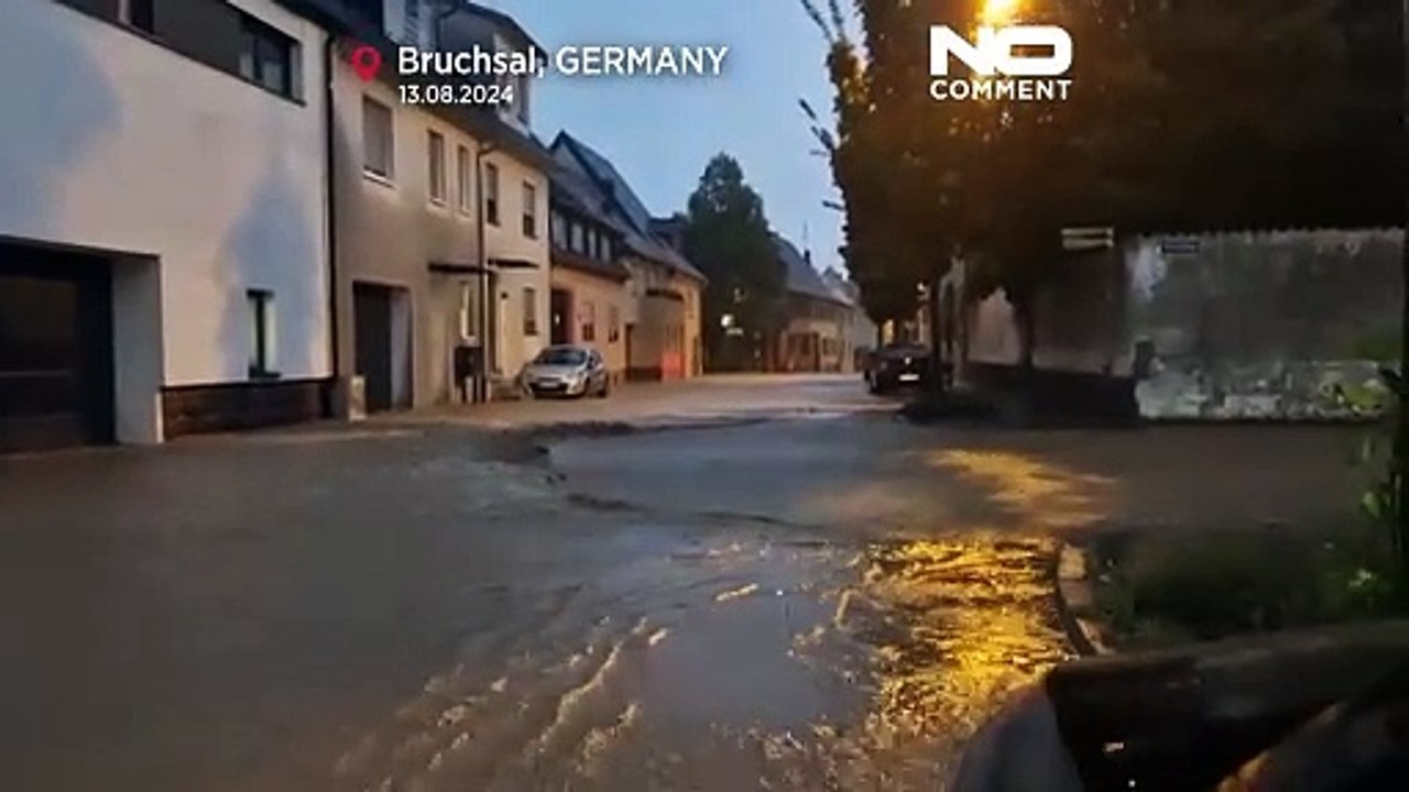 Auf Hitze folgen heftige Unwetter: Hochwasser in Bruchsal am schlimmsten