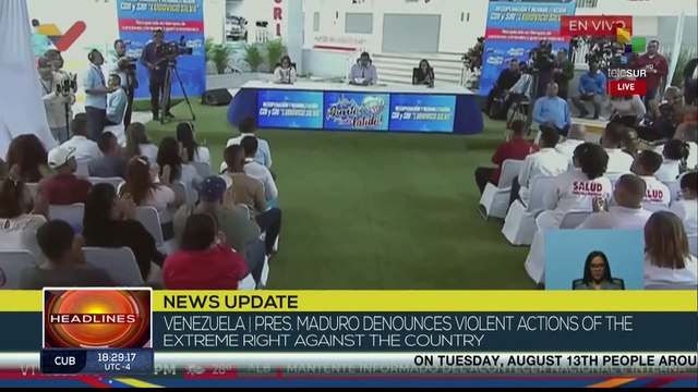Pres. Maduro denounces violent far-right actions against the country