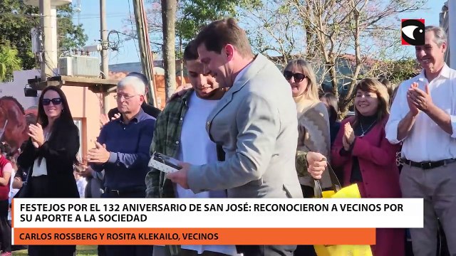 Festejos por el 132 aniversario de San José: reconocieron a vecinos por su aporte a la sociedad