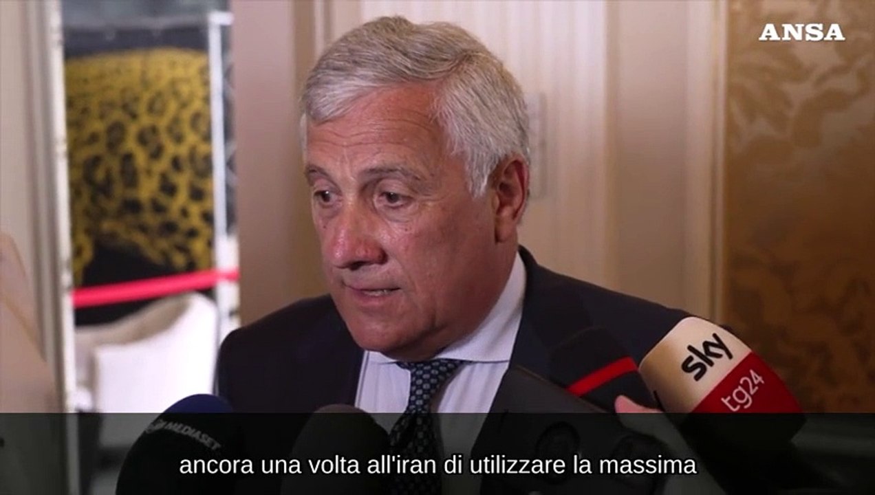 Tajani:  "Chiedero' all'Iran prudenza, serve il cessate il fuoco"