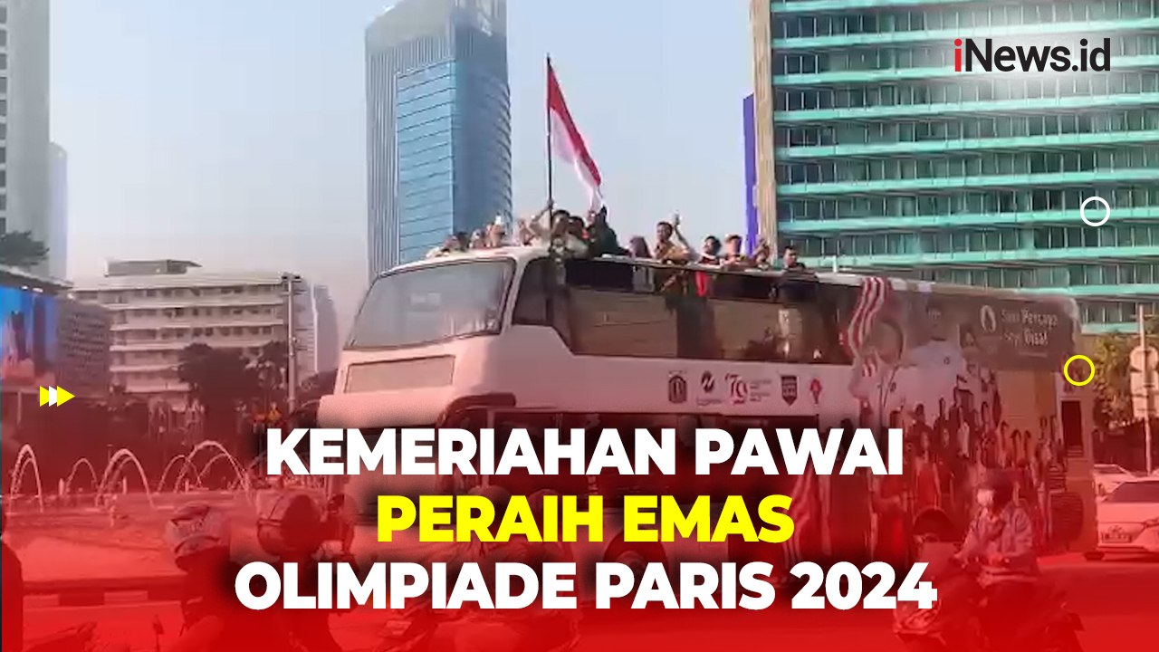 Meriah! Begini Suasana Pawai Medali Emas Olimpiade Paris 2024 di Jakarta