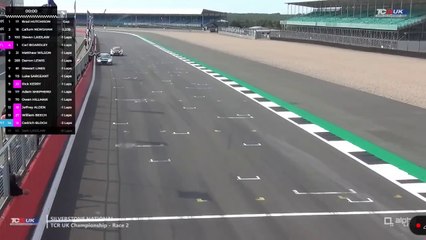TCR UK 2024 Silverstone Race 2 Hutchison Win Hit Pit Board