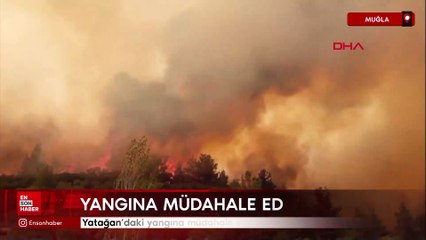 Muğla Yatağan'daki yangına müdahale sürüyor