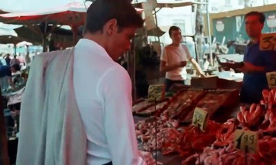 Alain Delon - La scène du marché dans le film Plein Soleil