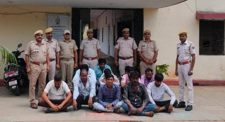 सट्टा खेलते 11 लोग गिरफ्तार, 93 हजार रुपए व 16 मोटरसाइकिलें व मोबाइल जब्त