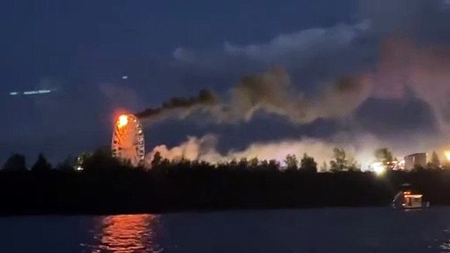 Ferris wheel catches fire at German festival