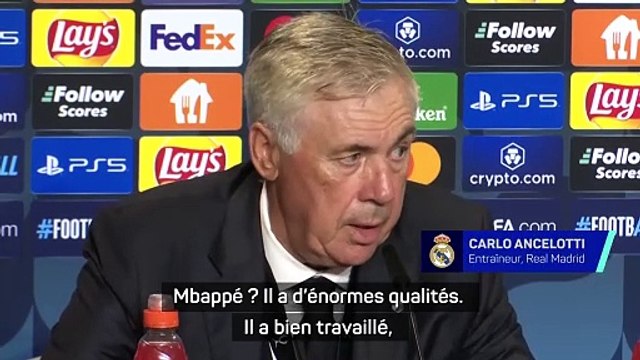 Ancelotti : Mbappé ? Il a bien travaillé défensivement, comme les autres