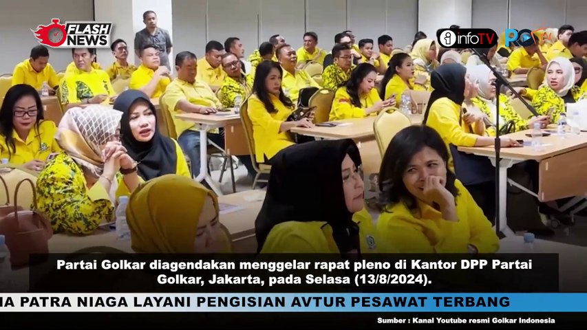 PARTAI GOLKAR GELAR PLENO TETAPKAN PLT KETUA UMUM, RAPIMNAS DAN MUNASLUB