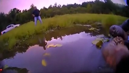 운전 중 발작 일으켜 연못에 빠져...구조 영상 공개 / YTN