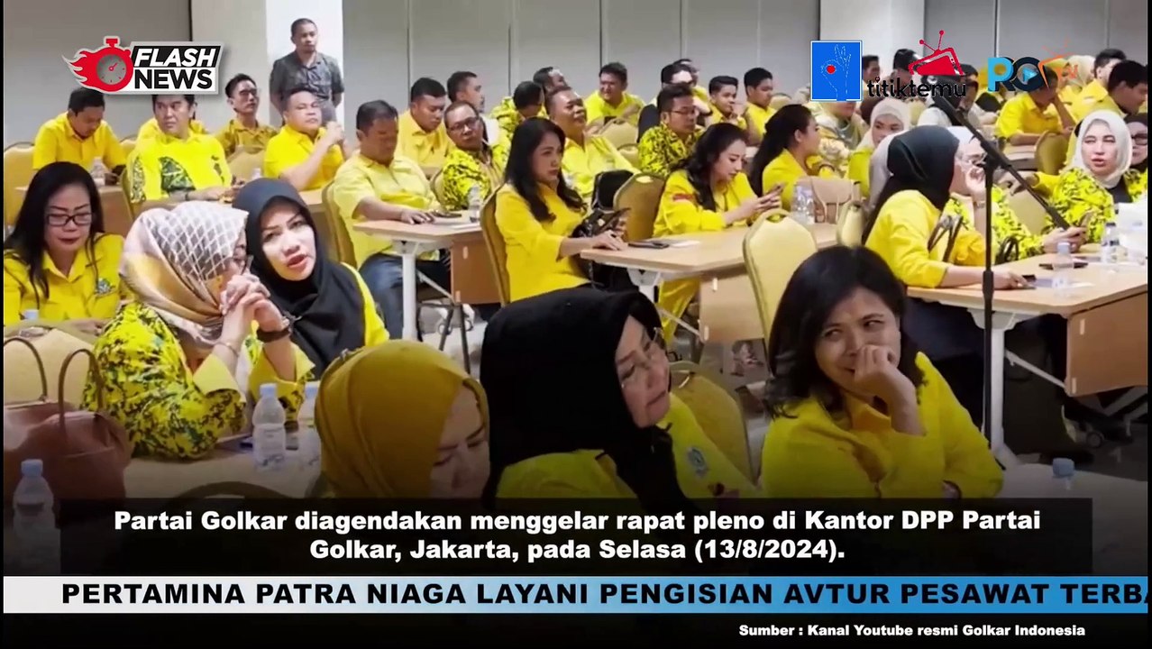 Partai Golkar Gelar Pleno Tetapkan PLT Ketua Umum, Rapimnas Dan Munaslub