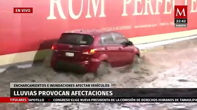 Intensas lluvias provocan afectaciones en vialidades de Ciudad de México
