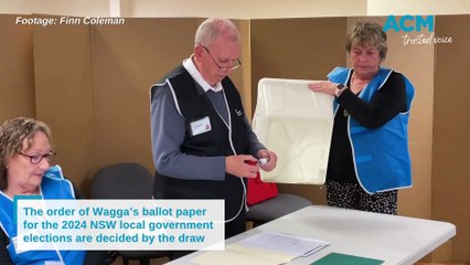 2024 Wagga City Council elections ballot draw