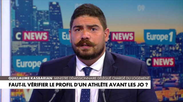 «Il faut vérifier les profils» des athlètes français sélectionnés aux Jeux olympiques selon Guillaume Kasbarian