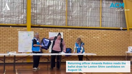 Ballot draw | Area News | August 2024