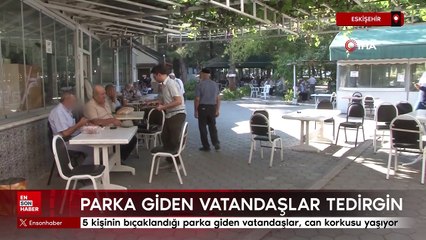 Eskişehir'de 5 kişinin bıçaklandığı parka giden vatandaşlar tedirgin