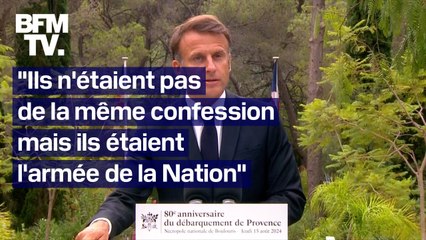 Le discours d'Emmanuel Macron lors du 80e anniversaire du débarquement en Provence