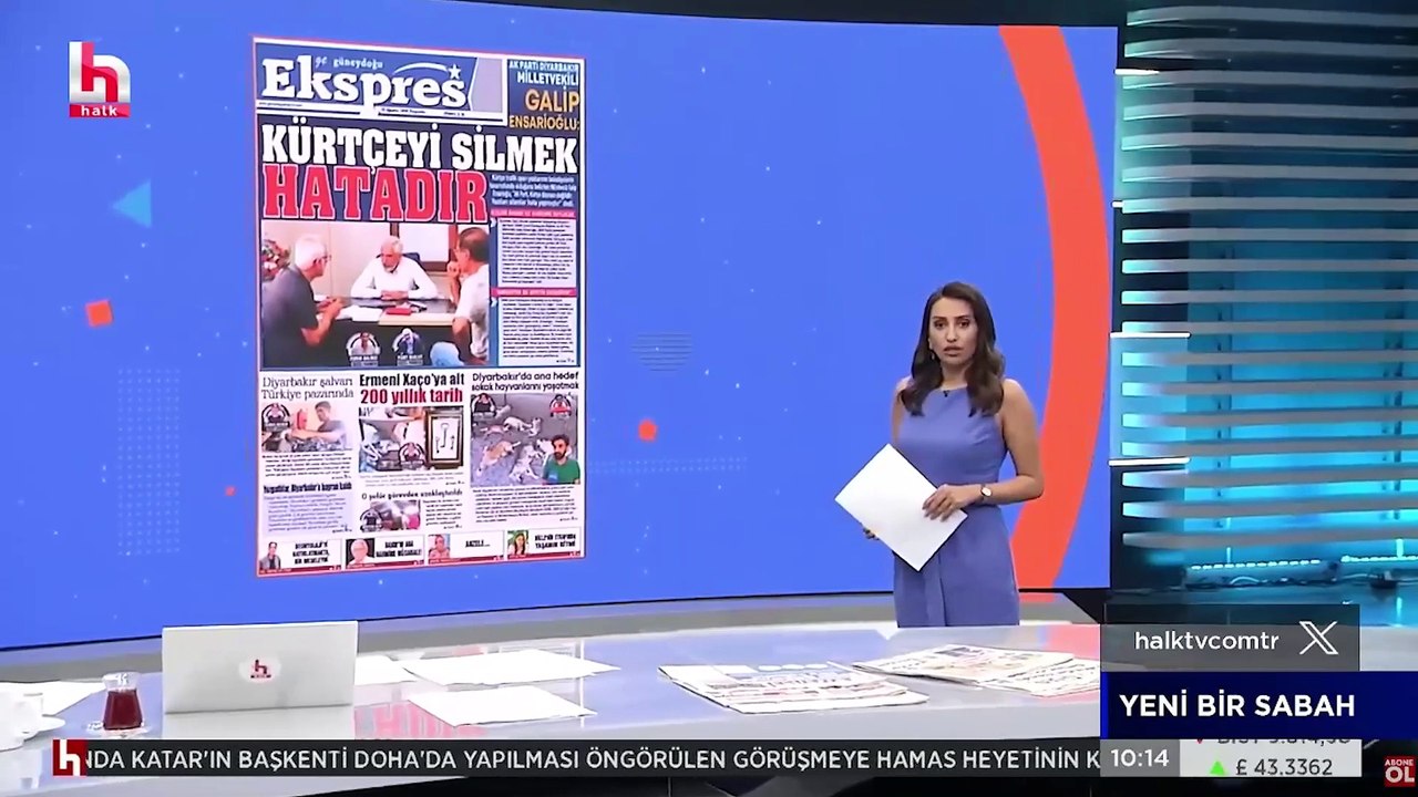 Gazetemiz @ekspreshaber_'in "KÜRTÇEYİ SİLMEK HATADIR” manşeti GÖZDE ŞEKER ile Yeni Bir Sabah programında.
