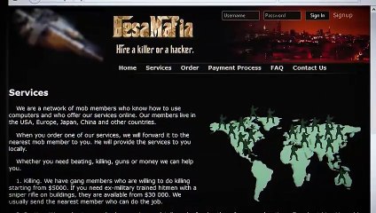 THE ALMOST REAL DARK WEB HITMAN WEBSITE ｜｜ BESA MA..
