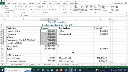 0444 Assignment No 2 Solution 2022-Autumn AIOU-Q 1 Ans-Advance Accounting