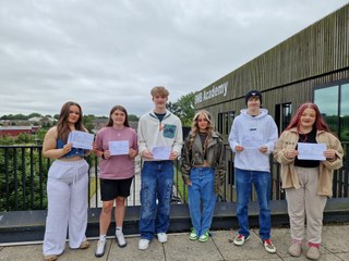 Pupils at Ormiston SWB Academy in Bilston celebrating A-level and BTEC results day