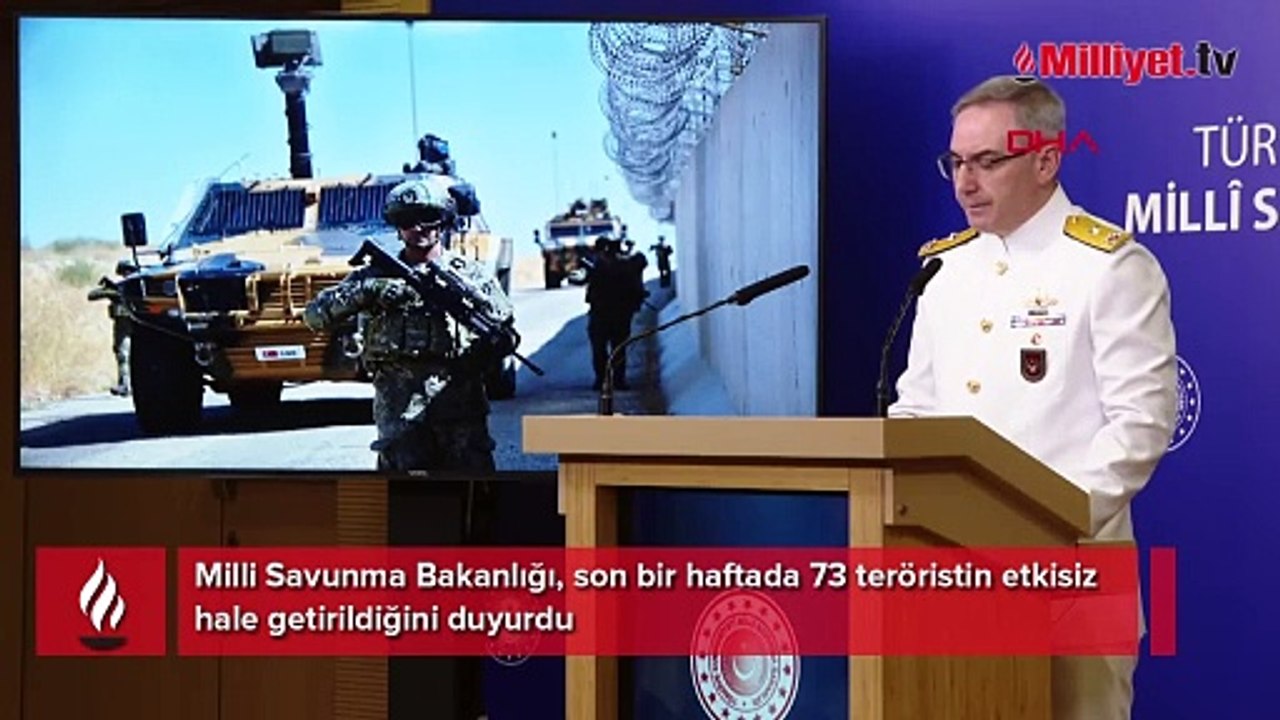 MSB: Son bir haftada 1725 terörist etkisiz hale getirildi