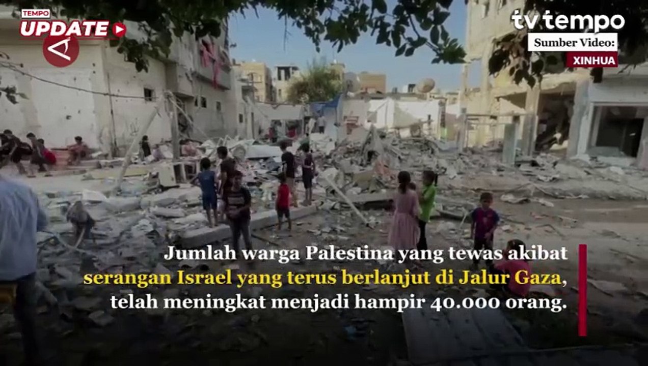 313 Hari Serangan Israel ke Gaza Tewaskan Hampir 40.000 Warga Palestina
