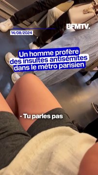 Dans le métro parisien, une jeune femme filme un homme en train de proférer des insultes antisémites, s'interpose et porte plainte