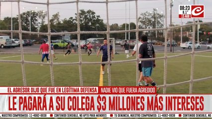 Le bajó un diente durante un partido de fútbol y deberá indemnizarlo por 3 millones de pesos