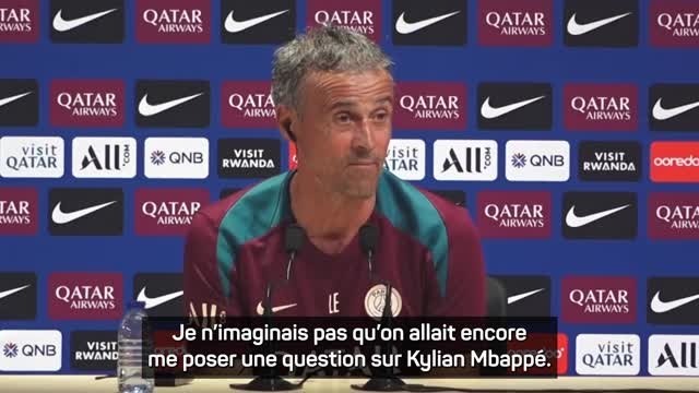 PSG - Luis Enrique : Je n'imaginais pas qu'on allait encore me poser une question sur Mbappé !