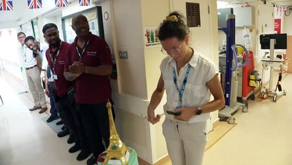 A hero’s welcome for the NHS’s newest gold medallist