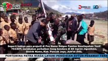 Satgas Pamtas Yonif 753/AVT Perbaiki Tiang Bendera Sambut HUT RI Ke-79 di Distrik Nume