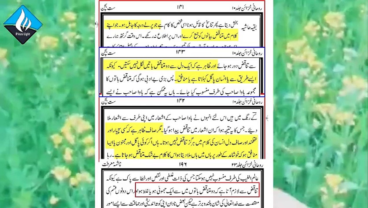Contradictory statements of mirza ghulam qadiani kazzab