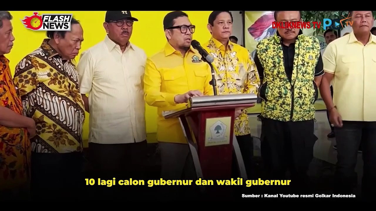 Golkar Umumkan 10 Nama Calon yang Akan Maju di Pilkada 2024