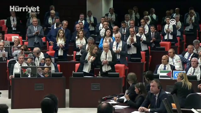 Filistin Devlet Başkanı Mahmud Abbas Meclis'e hitap etti