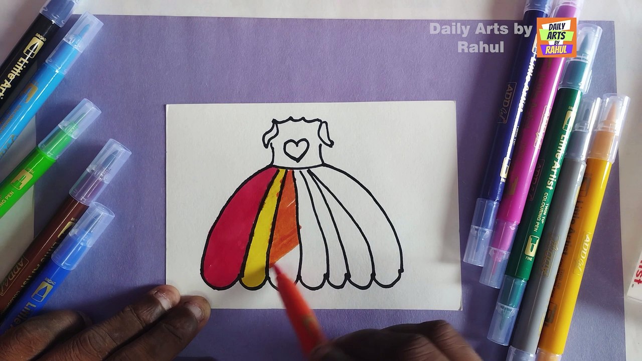 How to Draw a Rainbow Princess | Drawing, Painting for Kids and Toddlers | Coloring page