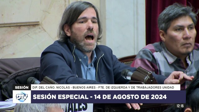 Diputado Del Caño, Nicolás - FIT-U - Sesión Especial 14-08-2024 - MO