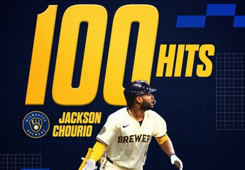 Jackson Chourio con 100 hits en MLB