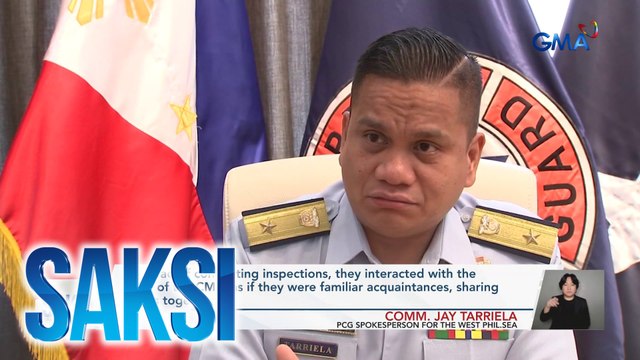 PCG, naglabas ng pahayag kaugnay sa bagong video ng China Coast Guard at maritime militia sa WPS | Saksi