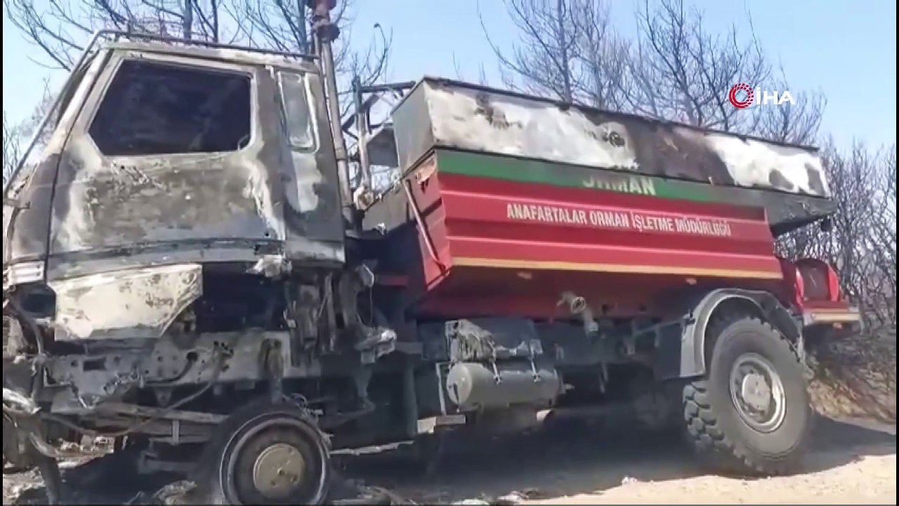 Çanakkale'deki yangının korkunç boyutunu gözler önüne seren fotoğraflar