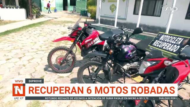 RECUPERAN 6 MOTOS ROBADAS