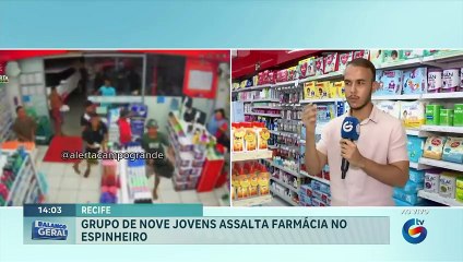 Grupo de jovens assaltam farmácia no bairro do Espinheiro