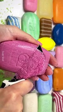 Soap cubes. Asmr soap cutting. Satisfying video