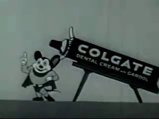 1950s Mighty Mouse sponsor tag COLGATE TV commercial