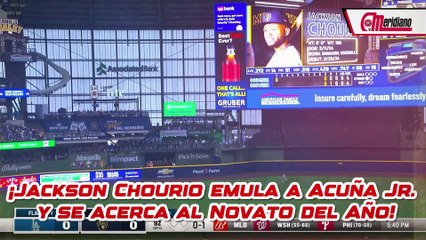 ¡Jackson Chourio emula a Acuña Jr. y se acerca al Novato del Año!