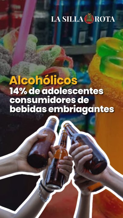 Alcohólicos, 14% de adolescentes consumidores de bebidas embriagantes