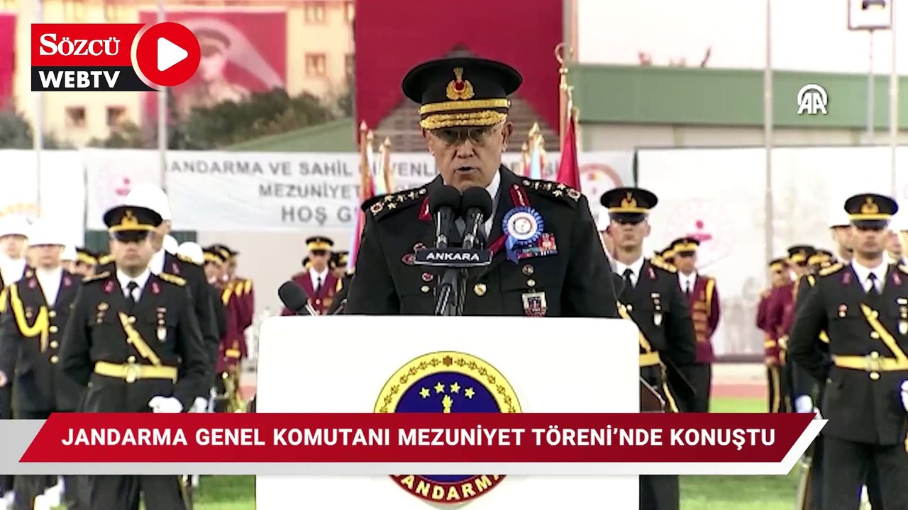 Jandarma Genel Komutanı Orgeneral Çetin, Jandarma ve Sahil Güvenlik Akademisi Mezuniyet Töreni'nde konuştu