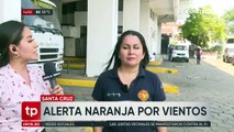 Emiten alerta naranja por fuertes vientos en la capital cruceña