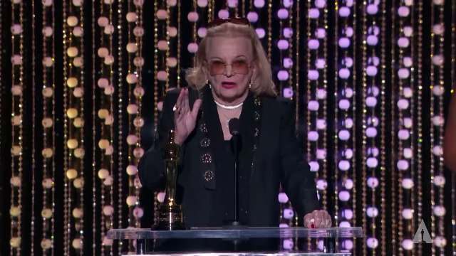 Gena Rowlands recibe un premio honorífico en los Governors Awards 2015